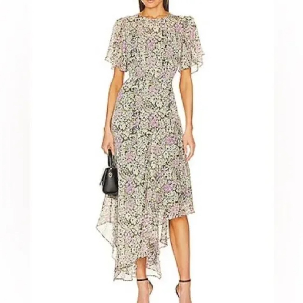 Floral Asymmetrical Dress
